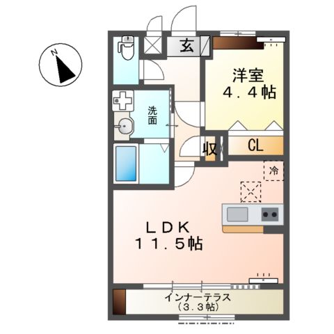 (仮)裾野市佐野新築アパートの間取り