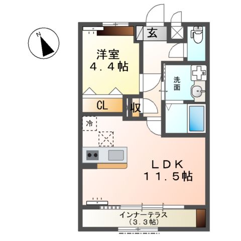 (仮)裾野市佐野新築アパートの間取り