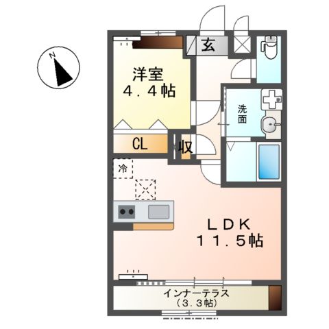 (仮)裾野市佐野新築アパートの間取り