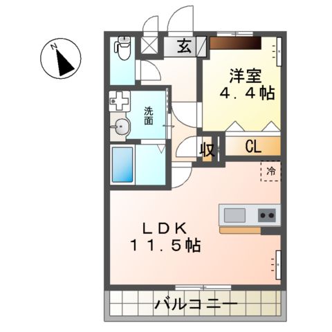 (仮)裾野市佐野新築アパートの間取り