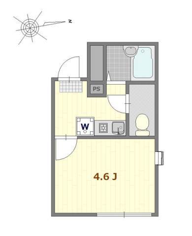 シャンテお花茶屋Ⅱの間取り