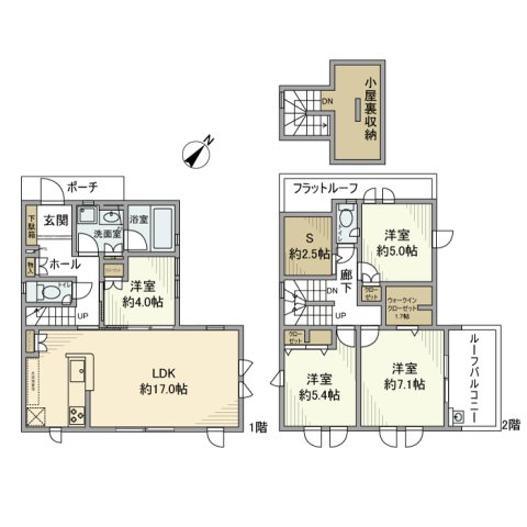下石神井戸建の間取り
