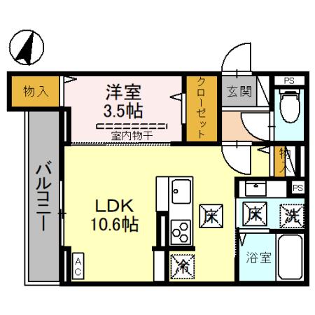 Noble raffiner 針ヶ谷の間取り