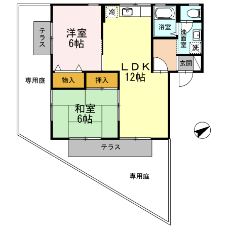セジュールふじの間取り