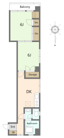 シャトー松が谷の間取り