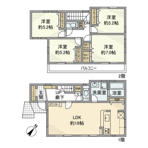 長津田戸建の間取り
