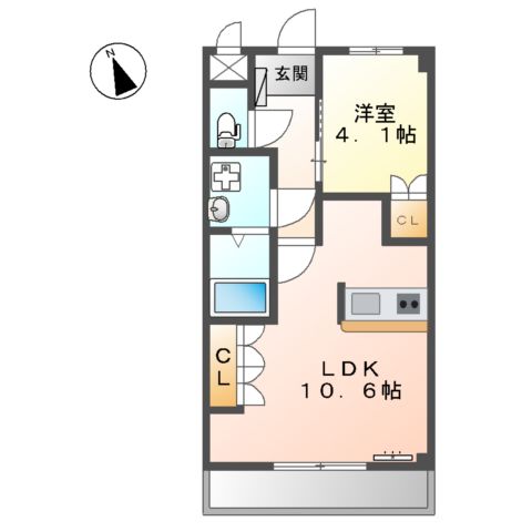 レジデンスヒルズカコⅡの間取り