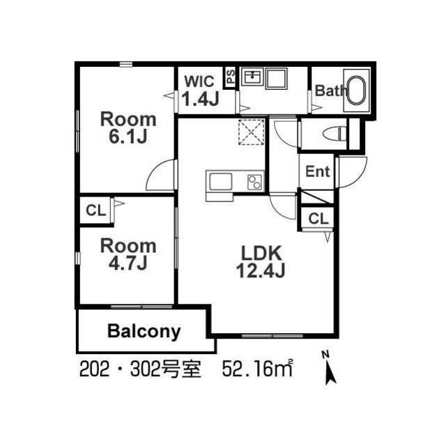 ル・クレール垂水Ⅱの間取り