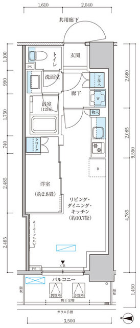 パークアクシス池袋イーストの間取り