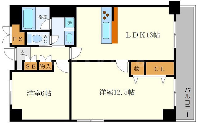 アパルトマン北千里の間取り