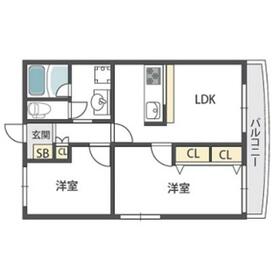 アパルトマン北千里の間取り