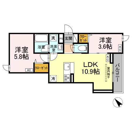 セレスティア堀切Ⅱ Ⅱの間取り