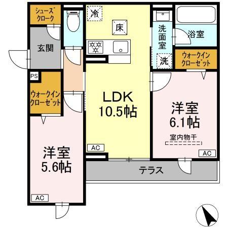 D Paina 市場下町の間取り