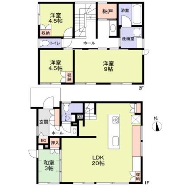 上尾市本町6丁目戸建ての間取り
