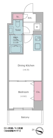 諏訪の完工年月(2020年7月)築の賃貸マンションの間取り