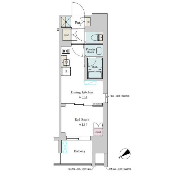 Brillia ist 大井町の間取り