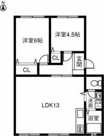 ハイツ稲沢 F棟の間取り