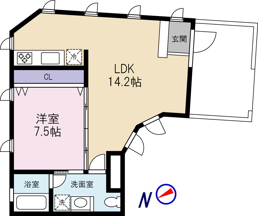 ELYSION KOWA annexの間取り