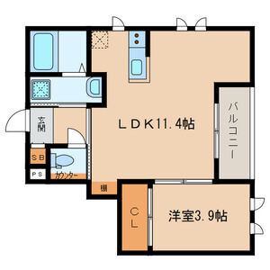 プレステージ大橋の間取り