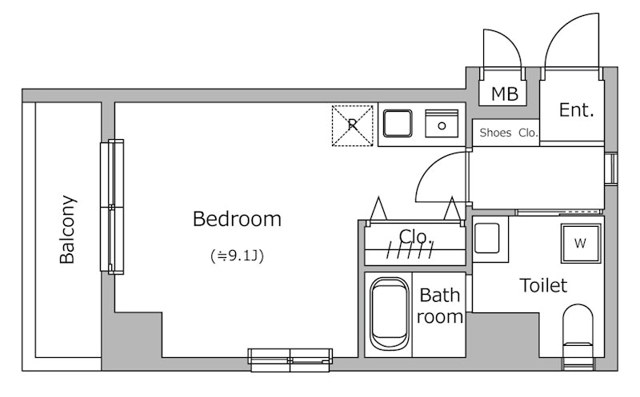 佃の完工年月(2004年12月)築の賃貸マンションの間取り