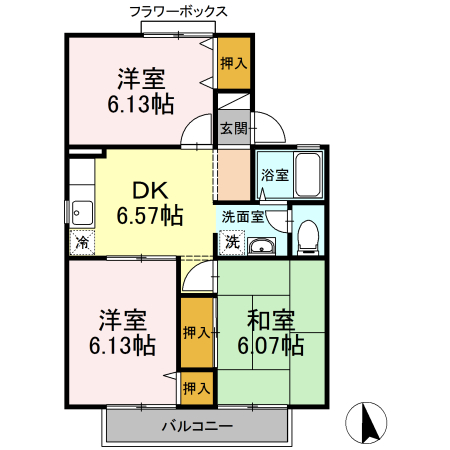 サニーコートの間取り