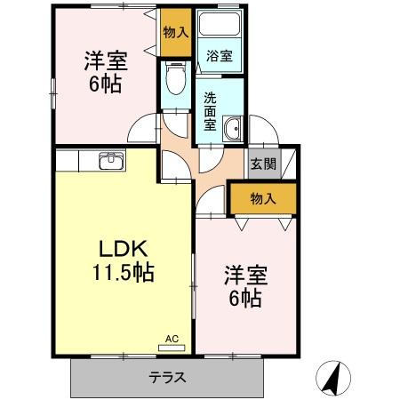 エクセレント ⅠⅡの間取り