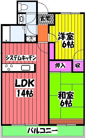 グリーンコートマンションの間取り