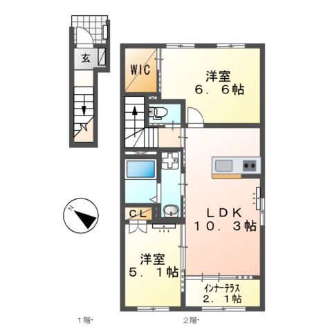 三本木町新築アパート(仮の間取り