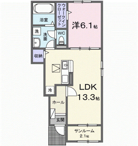 ラフィーネKⅢの間取り