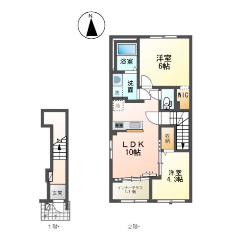 宗吾3丁目 アパートⅢ期新築工事の間取り