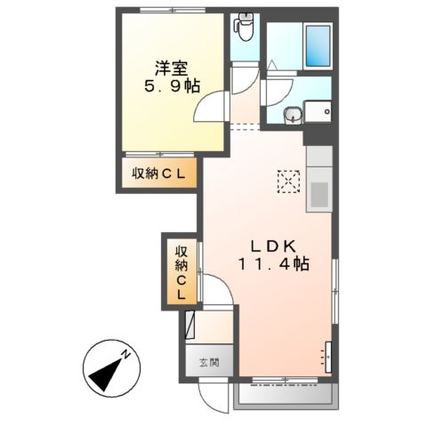グレイス・トーン南安城の間取り