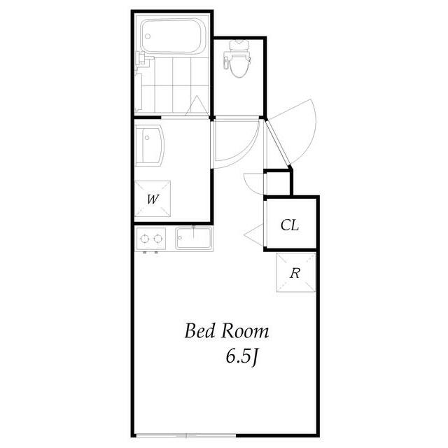 中延の完工年月(2016年10月)築の賃貸マンションの間取り