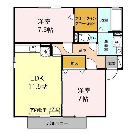 アトリオ A・Bの間取り