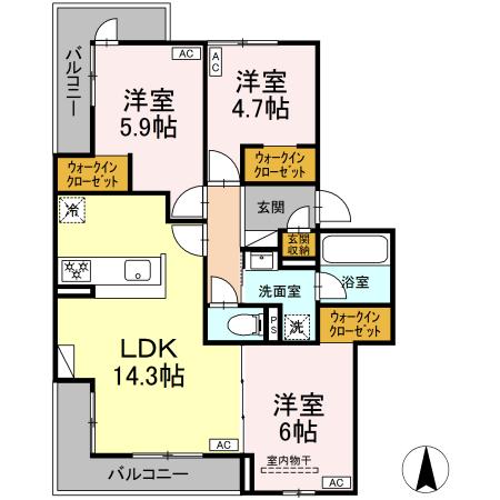 (仮称)D-ROOM長泉町竹原分譲PJ 新築工事の間取り