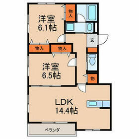カスティージョＢ棟の間取り