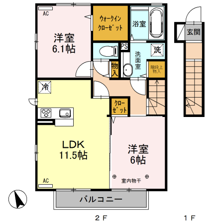 オペラハウス柳原 Aの間取り