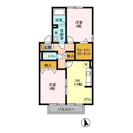 ヒルサイドコート 五番館の間取り