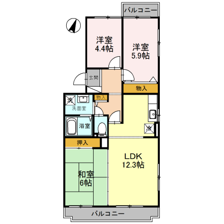 オースター6番館の間取り