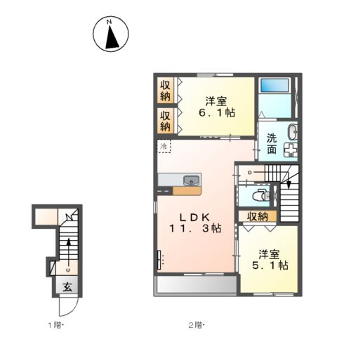 リバーサイドWESTの間取り