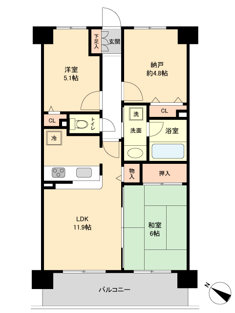 グラディート久米川の間取り