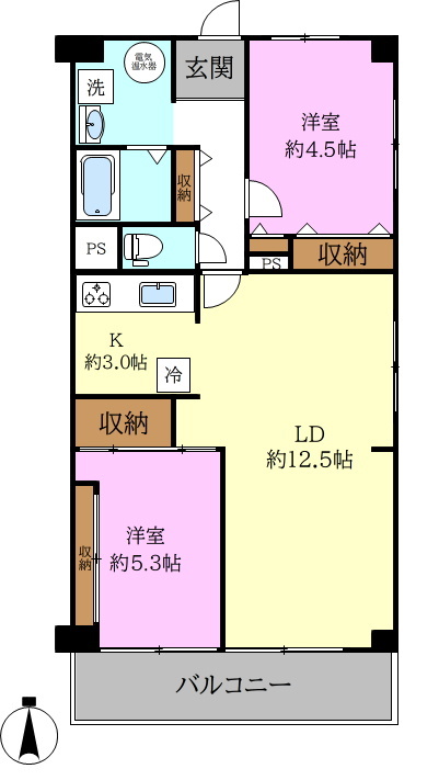 川越サンハイツの間取り