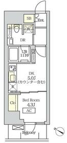 コスモグラシア新宿西早稲田の間取り