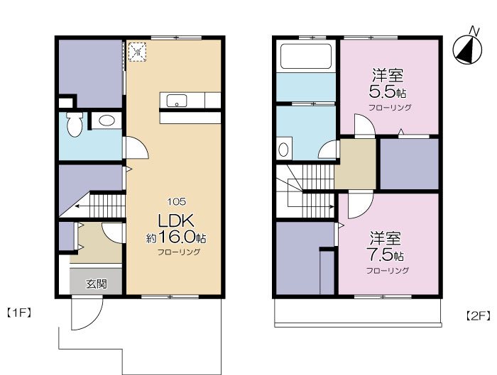 パークサイド ミキの間取り