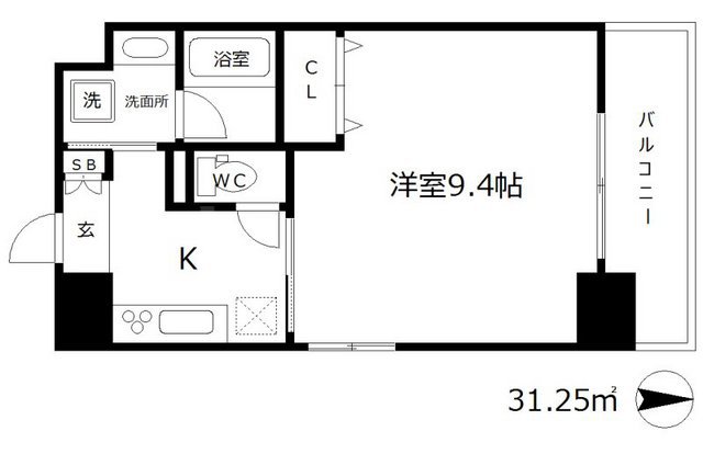 福島の完工年月(2015年11月)築の賃貸マンションの間取り