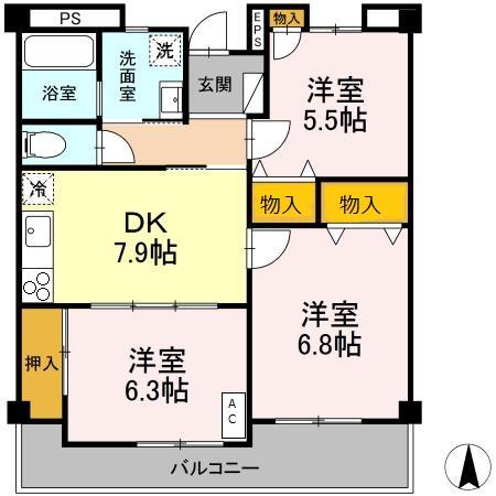 蓬莱ビルの間取り