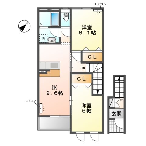 サンマルサンAの間取り