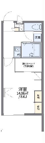 レオパレス南道伯の間取り