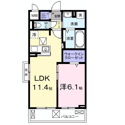 ルポン ボヌールの間取り