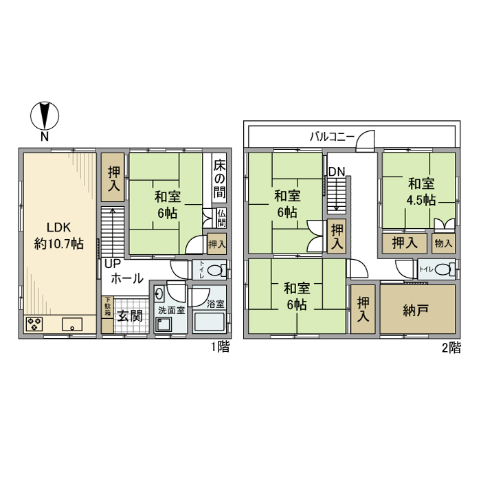 鴫野西1丁目戸建の間取り