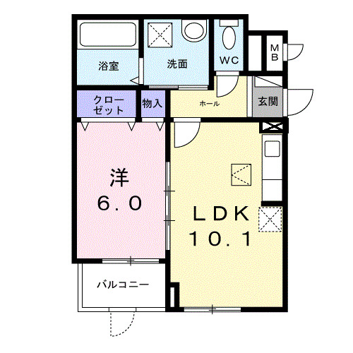 アビタ諸福の間取り